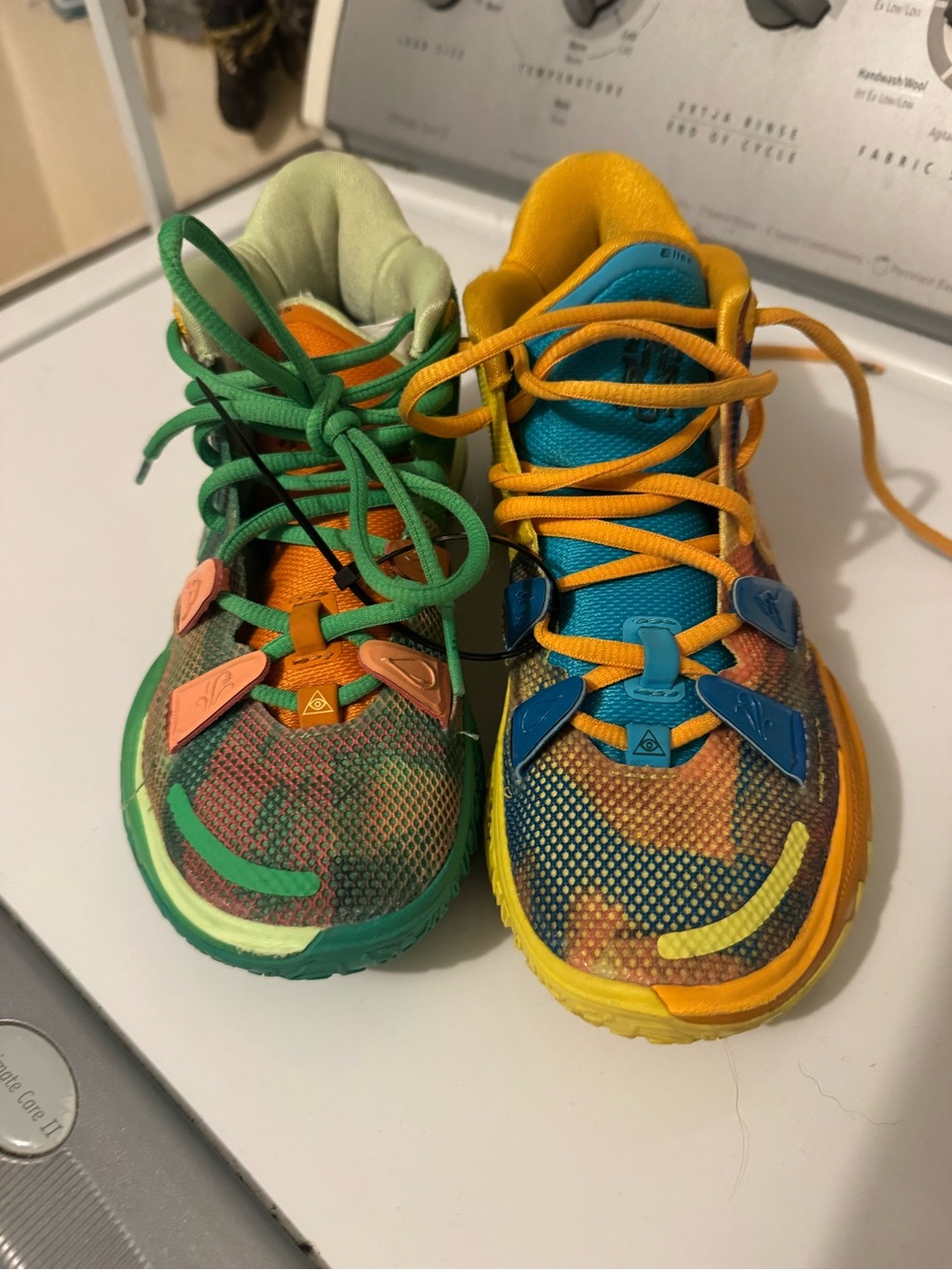 Kids Colorblock Athletic Sneakers - Green & Yellow
